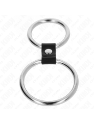KINK - DOPPELTER PENISRING AUS METALL 3,7 CM BIS 5 CM VERBUNDEN DURCH 