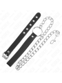 KINK - ANNEAU PÉNIS EN CUIR AVEC SANGLE 21,5 X 2 CM ET CHAÎNE EN MÉTAL