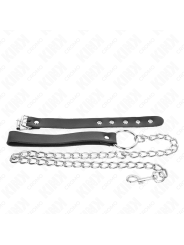 KINK - ANEL DE COURO PARA PÊNIS COM CORRENTE 21,5 X 2 CM E CORRENTE DE