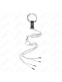 KINK - ANNEAU PÉNIS EN MÉTAL TRIPLE CHROME 3 CM À 4,5 CM AVEC CHAÎNE E