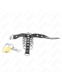 KINK - ANEL DE COURO PARA O PÊNIS COM TIRA DE TRAVA 21 X 2 CM E 5 ANÉI