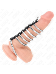 KINK - 7 ANÉIS DE METAL DE 3,2 CM A 5 CM CONECTADOS POR COURO
