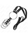 KINK - 4 VERBUNDENE PENISRINGE AUS METALL 3,8 CM BIS 5 CM MIT LEDERGUR