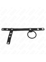 KINK - ANEL DE PÊNIS DE SILICONE 3,8 CM COM DIVISOR DE BOLAS E TIRA DE