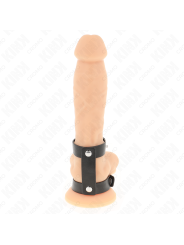 KINK - ADJUSTABLE DOUBLE LEATHER PENIS RING
