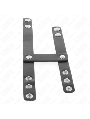 KINK - ADJUSTABLE DOUBLE LEATHER PENIS RING