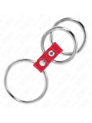 KINK - ANELLO PER PENE IN TRIPLO METALLO DA 3,7 CM A 5 CM COLLEGATO CO