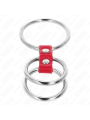 KINK - ANELLO PER PENE IN TRIPLO METALLO DA 3,7 CM A 5 CM COLLEGATO CO