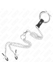 KINK - ANELLO PER PENE IN METALLO CROMATO TRIPLO DA 3,8 CM A 5 CM CON 