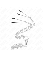 KINK - ANELLO PER PENE IN METALLO CROMATO TRIPLO DA 3,8 CM A 5 CM, CAT