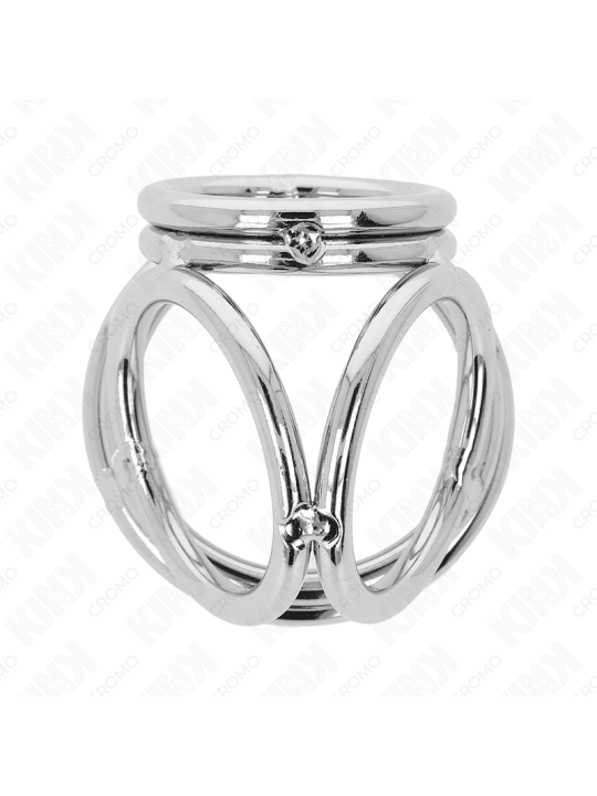 KINK - DREIFACH CHROM METALL PENISRING 3,8 CM BIS 5 CM MODELL 1