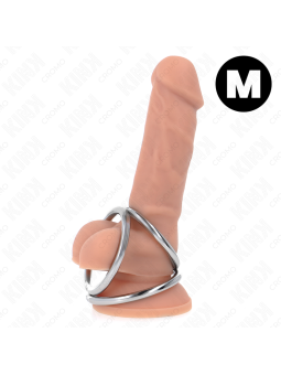 KINK - ANELLO PER PENE IN METALLO CROMATO TRIPLO DA 3,8 CM A 5 CM MODE