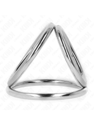 KINK - ANELLO PER PENE IN METALLO CROMATO TRIPLO DA 3,8 CM A 5 CM MODE