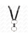 KINK - DOPPELTER PENISRING AUS METALL 3,8 CM BIS 5 CM MIT LEDERGURTE 1