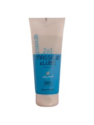 HOT - GEL DE MASSAGE ET DE GLISSE 2 EN 1, TEXTURE SOYEUSE, 200 ML