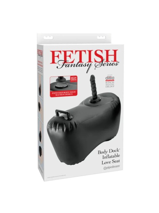 FETISH FANTASY SERIES - SOFÁ INFLÁVEL BODY DOCK COM DILDO 69,2 CM PRET