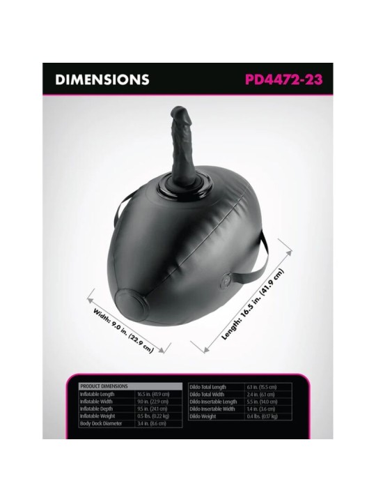 FETISH FANTASY SERIES - BODY DOCK OPBLAASBARE LIEFDESBAL MET DILDO ZWA