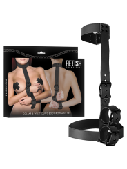 FETISH SUBMISSIVE BONDAGE - KRAGEN UND HANDGELENKMANSCHETTEN-KÖRPERFES