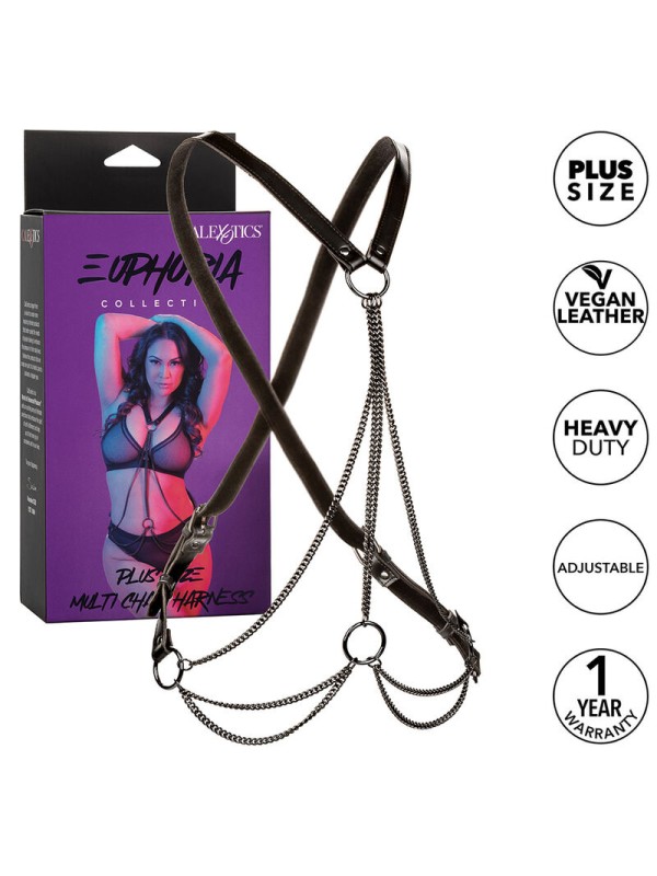 CALEXOTICS - EUPHORIA ARNÉS DE MÚLTIPLES CADENAS PREMIUM TALLA PLUS