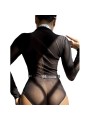 SUBBLIME - 953737 CHEST HARNESS WITH RINGS AND CHAINS SILVER ONE SIZE