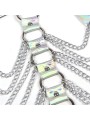 SUBBLIME - 953737 BRUSTGURT MIT RINGEN UND KETTEN SILBER EINE GRÖSSE