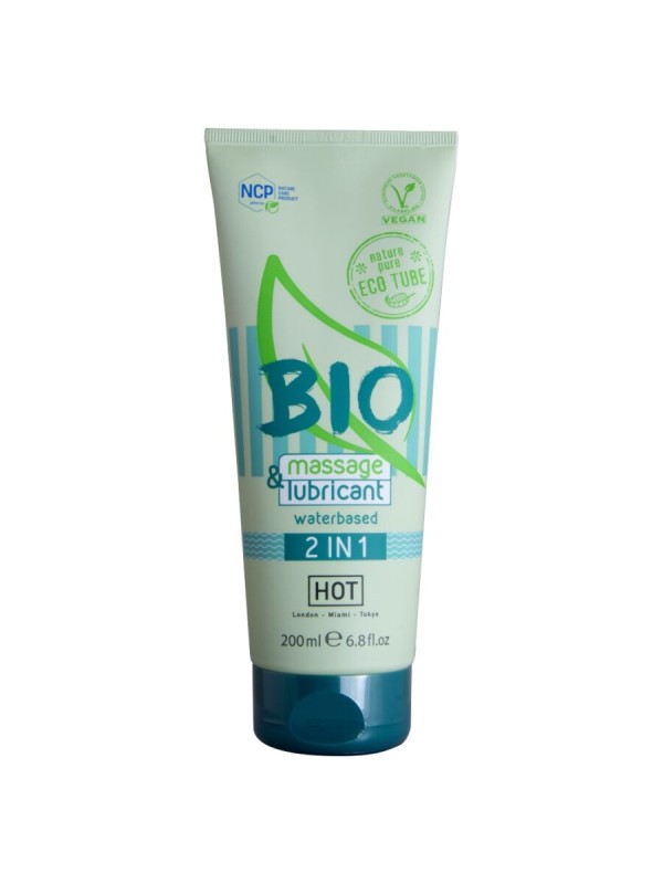 HOT - BIO-MASSAGE & GLEITMITTEL AUF WASSERBASIS 2 IN 1 200 ML