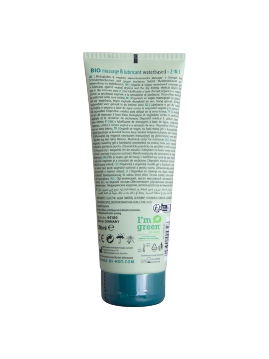 HOT - BIO MASSAGE & LUBRIFICANTE À BASE DE ÁGUA 2 EM 1 200 ML
