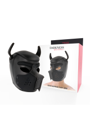 DARKNESS - NEOPREN-HUNDEMASKE MIT ABNEHMBARER MAULE M