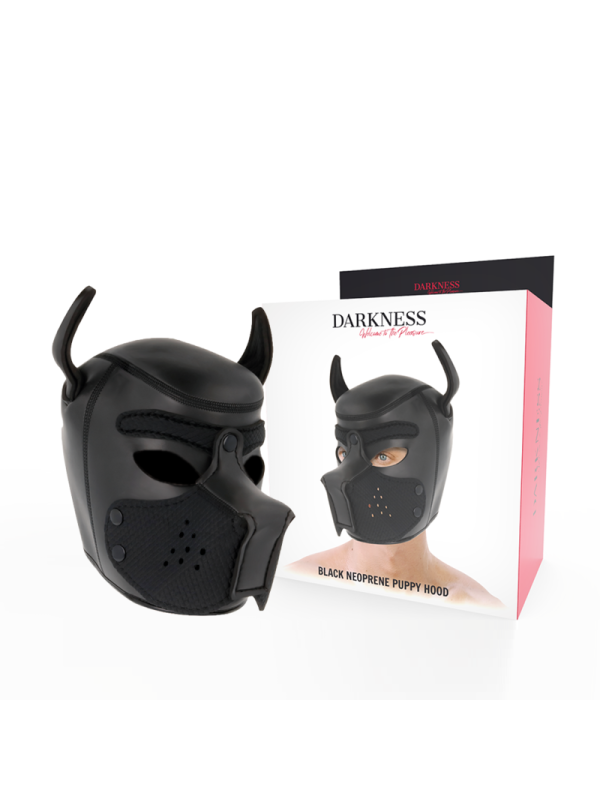 DARKNESS - NEOPREEN HONDENMASKER MET VERWIJDERBARE SNUITKRAAG M