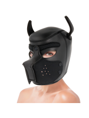 DARKNESS - NEOPRENE DOG MASK WITH REMOVABLE MUZZLE M