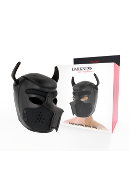 DARKNESS - MASQUE POUR CHIEN EN NÉOPRÈNE AVEC MUSEAU AMOVIBLE L