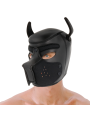 DARKNESS - NEOPREN-HUNDEMASKE MIT ABNEHMBARER MAULE L