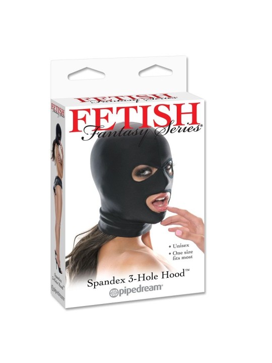FETISH FANTASY SERIES - CAPUZ DE 3 FUROS SPANDEX
