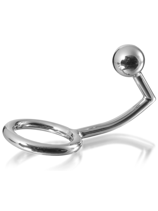 METAL HARD - PENISRING MIT ANAL-EINDRINGLINGSHAKEN, 40 MM