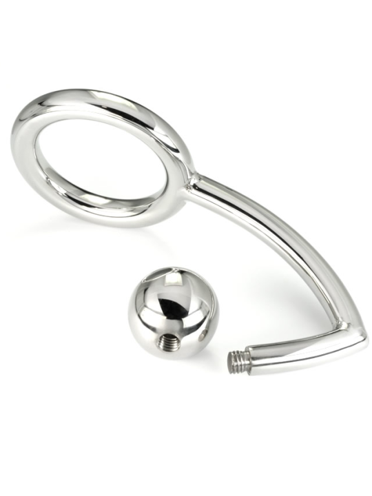 METAL HARD - PENISRING MIT ANAL-EINDRINGLINGSHAKEN, 45 MM