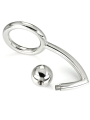 METAL HARD - ANNEAU COCK RING AVEC CROCHET INTRUS ANAL 45MM