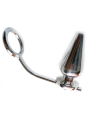 METAL HARD - STEEL RING WITH ANAL PLUG 45 X 50MM
