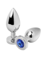 METAL HARD - ANALSTECKER DIAMANT BLAU KLEIN 5,71 CM