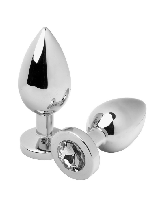METAL HARD - ANAL PLUG DIAMOND TRANSPARENT SMALL 5.71CM