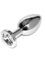 METAL HARD - ANALPLUG DIAMANT TRANSPARENT KLEIN 5,71 CM
