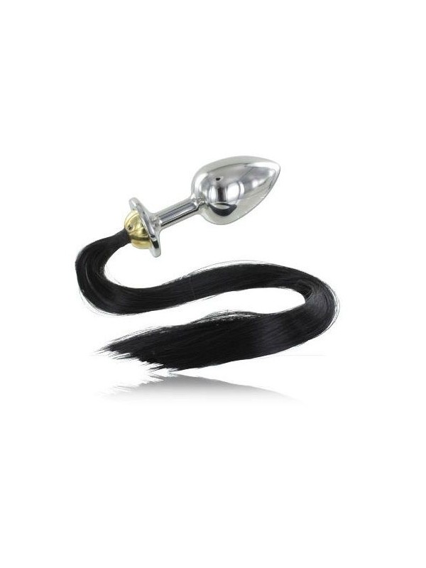 METAL HARD - ANALSTECKER AUS STAHL MIT SCHWANZ 8,89 CM