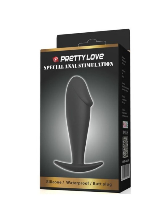 PRETTY LOVE - ANAL PLUG SILICONE PENIS FORM BLACK