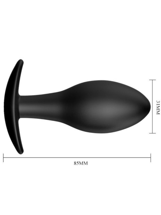 PRETTY LOVE - PLUG ANAL ANCRE EN SILICONE 8.5 CM NOIR