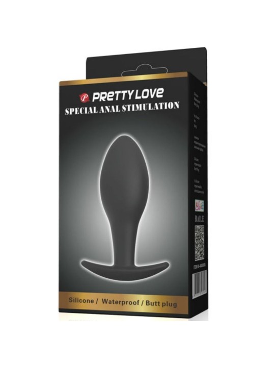 PRETTY LOVE - ANAL PLUG SILIKONANKER 8.5 CM SCHWARZ