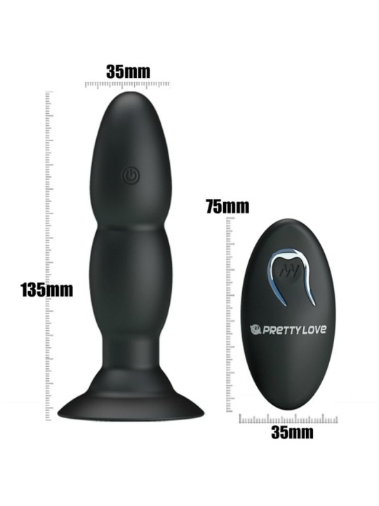 PRETTY LOVE - VIBRADOR LOVE PLUG E ROTAO POR CONTROLE REMOTO