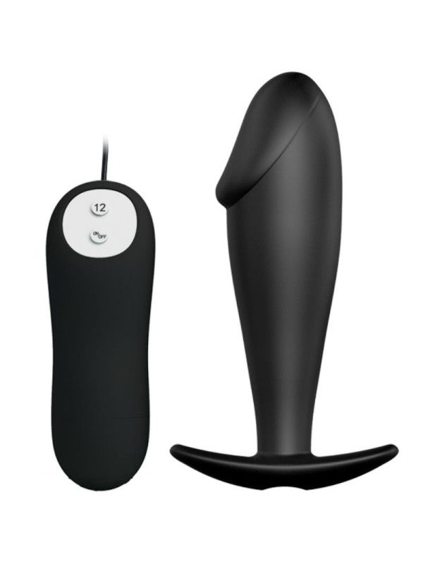 PRETTY LOVE - SILICONE ANAL PLUG FORMA DE PÊNIS E 12 MODOS DE VIBRAO P