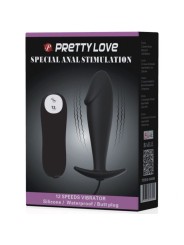 PRETTY LOVE - SILICONE ANAL PLUG FORMA DE PÊNIS E 12 MODOS DE VIBRAO P
