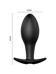 PRETTY LOVE - PLUG ANAL NCORA FORMA SILICONE 12 MODOS DE VIBRAO PRETO