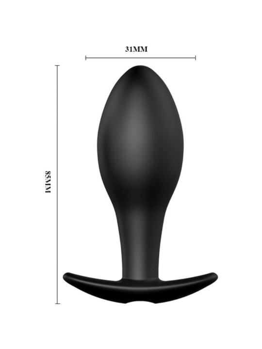 PRETTY LOVE - ANAL PLUG ANCHOR FORM SILICONE 12 VIBRATION MODES BLACK