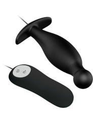 PRETTY LOVE - SILICONE ANAL PLUG 12 VIBRATION MODES BLACK
